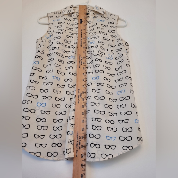 Talbots Sleeveless Off White Sunglass Semi Sheer Tank Top Small Petite - Picture 5 of 7